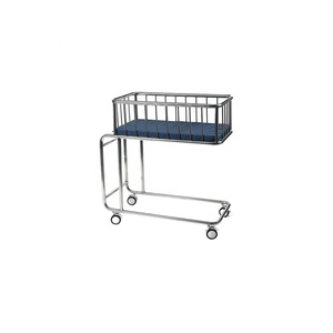 SUS304 thép không gỉ y tế Giường cũi trẻ em với giả da mềm có thể gập lại thiết kế nội thất bệnh viện bền cho sử dụng thương mại - Product Image 2