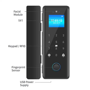 Codice batteria al litio scheda di impronte digitali APP Face ID telecomando lucchetto intelligente lucchetto in vetro Smart Lock - Product Image 5