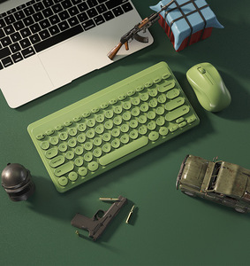 Miniteclado y ratón inalámbricos para oficina en casa, conjunto de teclado y ratón para ordenador portátil - Product Image 4