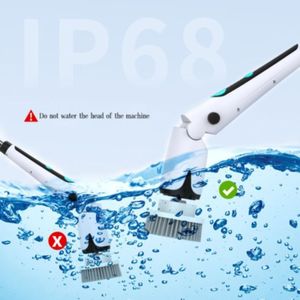 High Quality Cordless Electric Floor Cleaning Brush Adjustable Long <strong>Handle</strong> Waterproof Head for Spin Scrubber for Bathroom Plasti