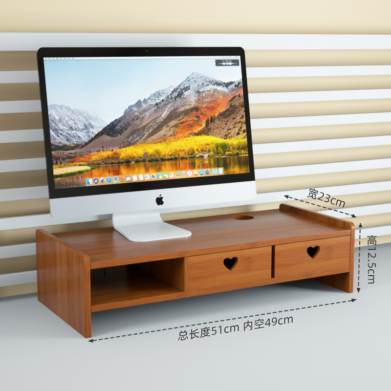 Brown Heart-Shaped Simple Double Drawer