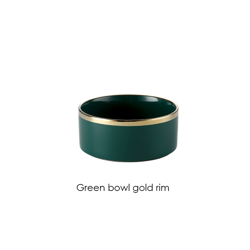 Bol vert avec bord doré