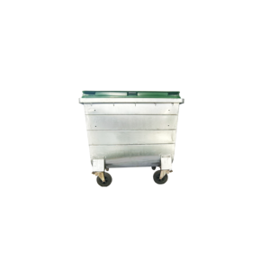 Cubo de basura grande de metal para exteriores de 1100L/660L, práctico contenedor de almacenamiento de HDPE con estructura integrada, capacidad de 240L - Product Image 5