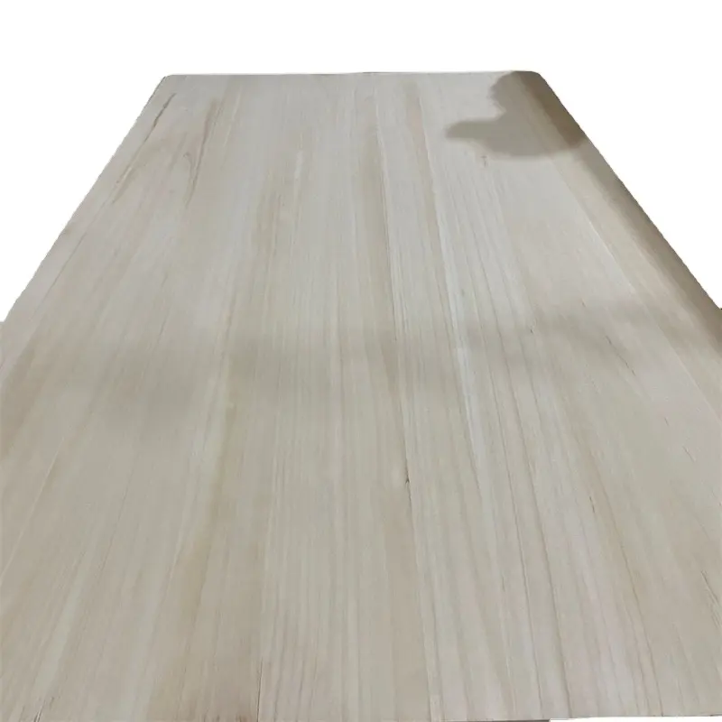 Tablero de unión de pegamento de borde de madera de Paulownia Tablero de unión de dedo de madera Panel de madera para muebles de decoración