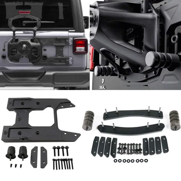 Усиленный запасной кронштейн для заднего багажника оверсайз, монтажный комплект для 2018 + Jeep Wrangler JL