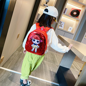 女孩可爱亮片学校背包亮片轻薄儿童书包学生学前幼儿园小学