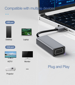 新しいUSB3.0 to VGAアダプターUSB to VGA 1080P 60Hzハブコンバーターサポート拡張モードPCラップトップ用ビデオおよびオーディオ出力 - Product Image 3