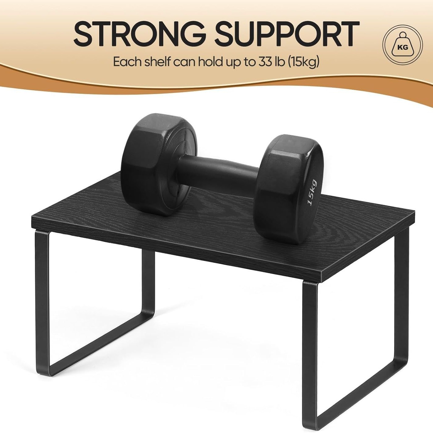 Set due pezzi nero + struttura in ferro nero