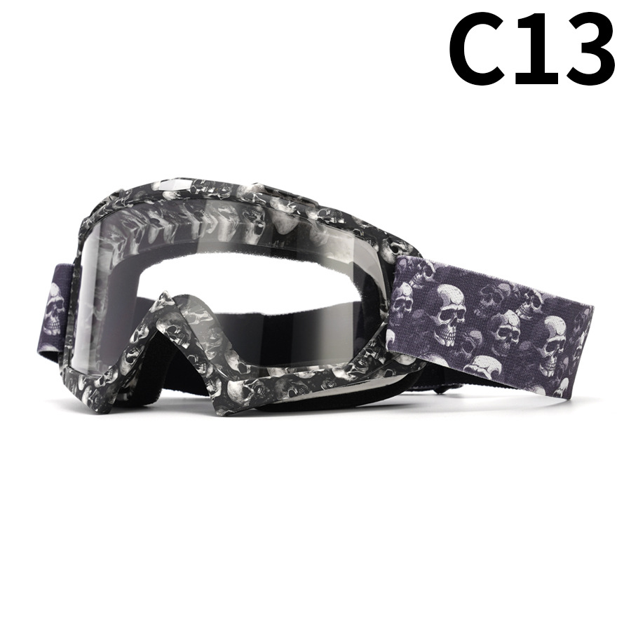 C13 calavera negra transparente