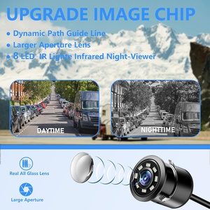 Two <strong>Installation</strong> 18.5mm Backup Camera Universal IP68 Waterproof Front/Rear View <strong>Reverse</strong> Back up Camera for Cars Truck SUV Rv Van - Product Image 2