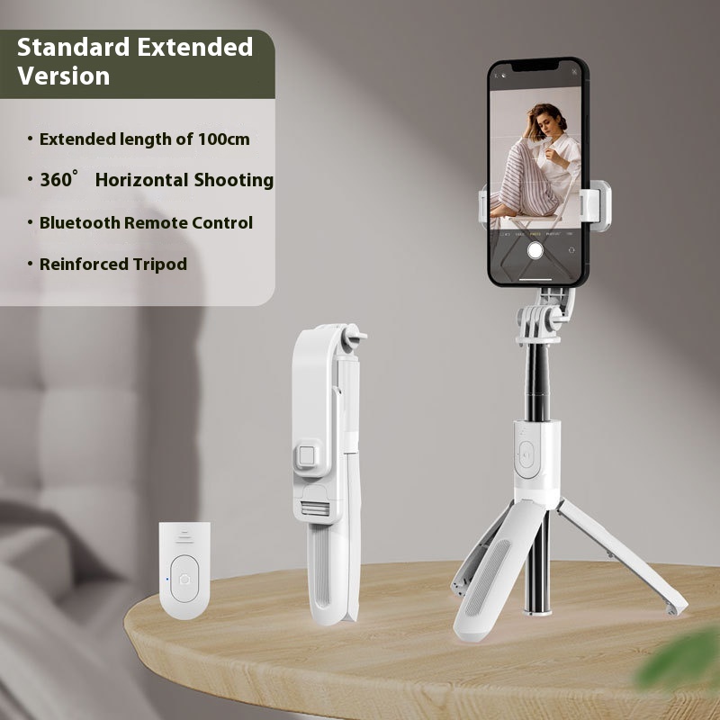 (Blanc) Perche à selfie Bluetooth 1 m