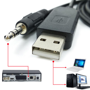 Freesat V9 V8 gtmedia DVB DVBS สายอัพเกรดดาวเทียม PL2303 USB 3.5มม. แจ็คสเตอริโอปลั๊ก PVC ทองแดงแท้ปลอกเปีย - Product Image 2