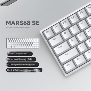 Proveedor de Cooig Mars68PRO Eje magnético Inalámbrico Tri-modo Teclado mecánico 0 Zona muerta Plug-In RGB Juego 0,01mm Teclado Socd - Product Image 6