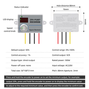 Regulador digital portátil de temperatura, medidor de ajuste de regulador, pantalla LED con sensor de CA de 220V, medidor de ajuste de temperatura, pantalla LED - Product Image 5