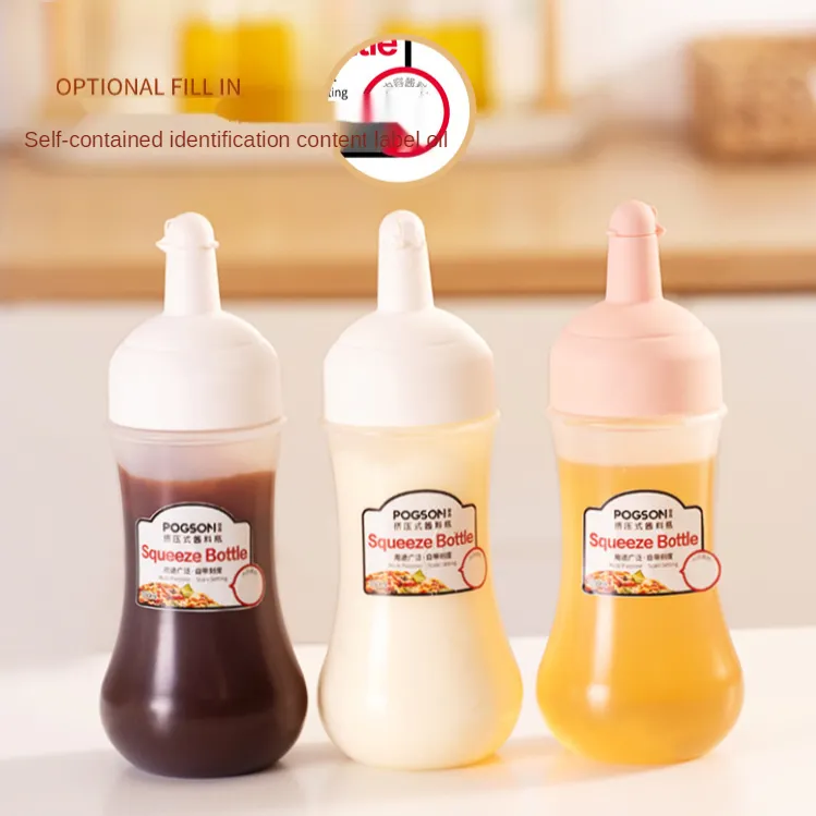 Ketchup Squeeze Sauce Flasche transparente spitze Mund Honig creme Salat Dressing Squeeze Lebensmittel qualität Kunststoff Gewürz flasche