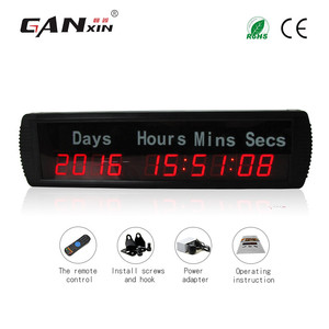 Ganxin 1,8 '', 10 цифр, пульт дистанционного управления, светодиодные цифровые часы, минуты, секунды, отсчет времени, таймер обратного отсчета времени 9999 дней