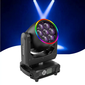 ใหม่ RDM 7X40W RGBW K15ตาผึ้งซูมไฟ LED ขยับหัวพร้อมวงแหวนวงกลมควบคุมจุด - Product Image 1