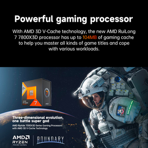 AMD Ryzen 7 7800X3D Game <strong>Processor</strong> (r7) 8 Cores 16 Threads 104MB Game <strong>Cache</strong> Acceleration Frequency up to GHz Boxed CPU - Product Image 4