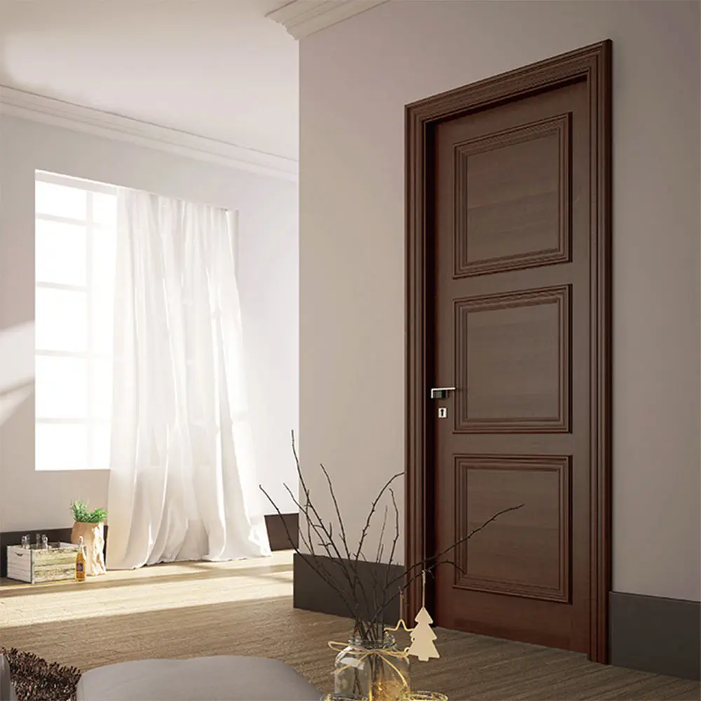 Лучшие твердые деревянные современные дизайнерские интерьерные двери для комнат, квартир, простые деревянные двери для отелей