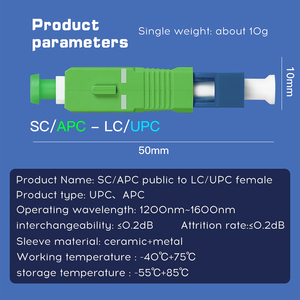 高质量单模SC-LC光纤适配器混合光纤转换器头SC/APC (公)-LC/UPC (母) 光纤适配器 - Product Image 4