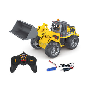 รถดัมพ์ควบคุมระยะไกล2.4GHz RC รถบรรทุก9แชนเนล4WD รถของเล่นก่อสร้างพร้อมไฟ LED และแท๊กซี่โลหะสำหรับ1:18เด็ก - Product Image 2