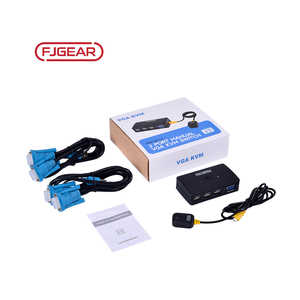 Conmutador KVM automático de 2 puertos Fjgear, 2 en 1 salida USB2.0 syandard, dos servidores de host comparten un conjunto de teclado/ratón/monitor, 2 en 1 - Product Image 4