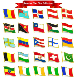 Custom Enamel Pins Poland European Union Israel Norway Cameroon <strong>Montenegro</strong> Yemen Eritrea Magnet <strong>Badges</strong> Enamel Lapel Pin - Product Image 2