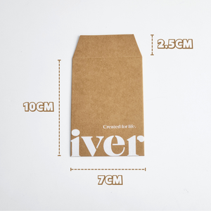 Hete Verkoop <span class=keywords><strong>Custom</strong></span> Papier Kraft Bruine Gele Mini Munt Verpakking Envelop Met Witte Uv Logo Afdrukken - Product Image 3