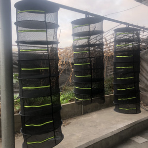 Qualità 2-8 strati pieghevole in Nylon nero impermeabile rete di essiccazione erba stendino appesa pianta da giardino a rete con cerniere