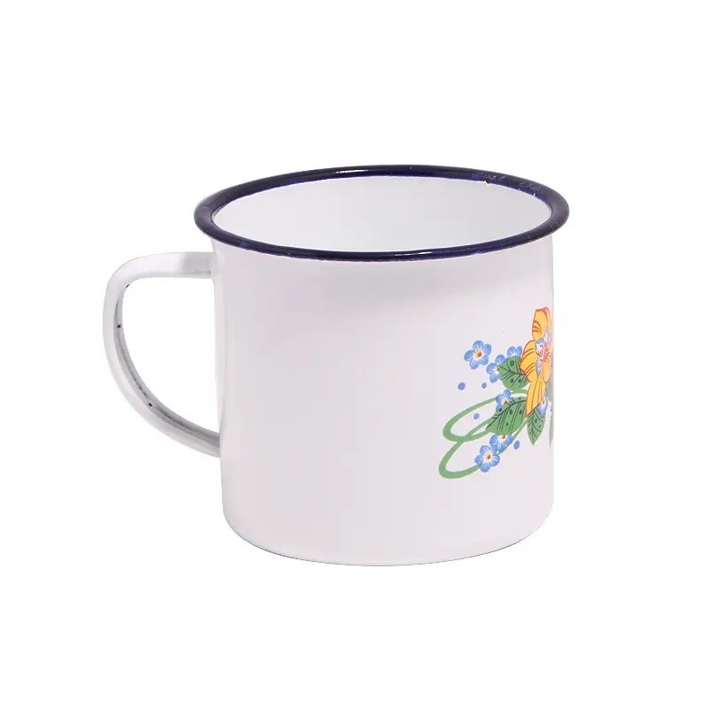 Design personnalisé Blanc Émail Tasse