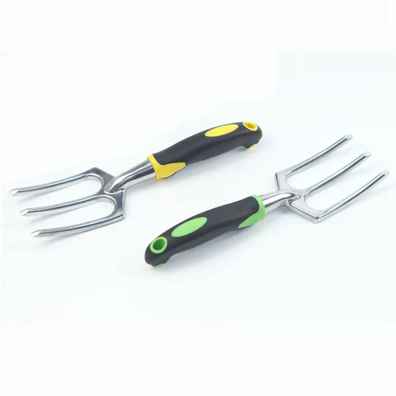 rubber grip handle stainless steel heavy duty mini gardening hand tools garden fork