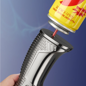 带安全锁的手持式喷射火焰火炬打火机可再填充丁烷气体烧烤防风打火机 - Product Image 3