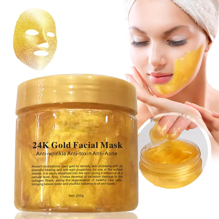 OEM Moisturizing Whitening Anti Aging Gold Facial Mask Korean Peel Off 24k Gold Face Mask