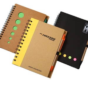 Bloc de notas Kraft con logotipo personalizado, notas adhesivas, cuaderno de papel ecológico, Mini libretas con forro pequeño, cuaderno impreso con bolígrafo - Product Image 1