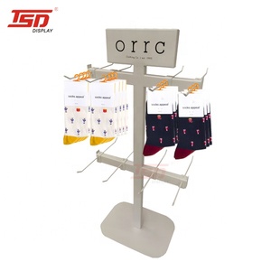 Promozione del negozio al dettaglio personalizzato rotatorio in legno appeso espositore per calze/negozio espositore - Product Image 6
