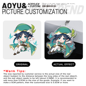 겐신 임팩트 키 체인 플라스틱 라이덴 쇼군 아라타키 Itto Tartaglia 그림 아크릴 열쇠 고리에 대한 도매 최신 패션 애니메이션 - Product Image 3