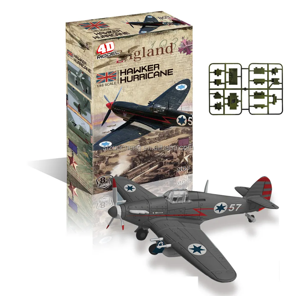 World war ii 1: 48 fighter plane model kit classic DIY plastic plane Building blocks kit Military Assembly fighter Toys