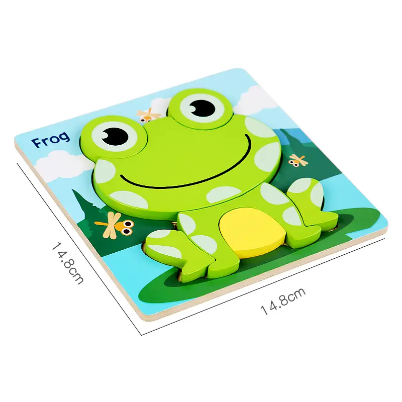 Lernen pädagogische Tierform Holz puzzles für Kleinkinder Montessori Puzzles Toy.