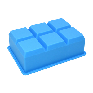 6 sâu răng linh hoạt bán buôn tùy chỉnh cấp thực phẩm lớn vuông Silicone <span class=keywords><strong>Ice</strong></span> <span class=keywords><strong>Cube</strong></span> khay Maker khuôn cho whisky - Product Image 3