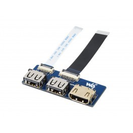 Waveshare CM4-IO-BASE-A + <strong>USB</strong> HDMI Adapter, for <strong>Raspberry</strong> <strong>Pi</strong> Compute Module 4