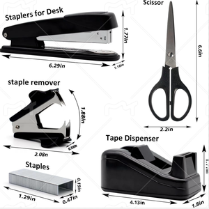 Grosir alat tulis kantor pelajar Set <span class=keywords><strong>Stapler</strong></span> gunting pita Pin staples untuk siswa dan pekerja kantor - Product Image 3