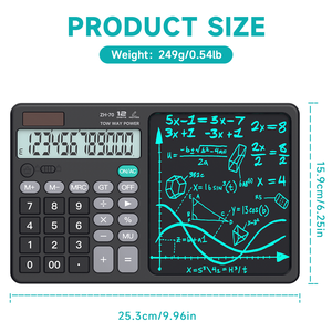 เครื่องคิดเลขแบบกำหนดเอง HS พร้อมแท็บเล็ตเขียน LCD เครื่องคิดเลขวิทยาศาสตร์แบบตั้งโต๊ะ เครื่องคิดเลขพลังงานแสงอาทิตย์ - Product Image 2