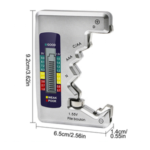 เครื่องทดสอบแบตเตอรี่สากลจอ LCD,เครื่องทดสอบความจุแบตเตอรี่ดิจิทัลเครื่องมือวิเคราะห์ความจุของแบตเตอรี่ C D N AA AAA 9V 1.5V - Product Image 4
