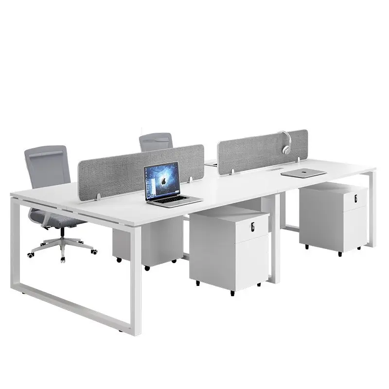 Wholesale Modern Office Steel Desk Steel Computer Desk Activity Cabinet Combination