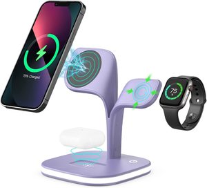 Manyetik iPhone şarj cihazı 15/14/13/12 serisi Apple için izle Ultra/8/SE/7/6/5 için Airpods Pro/3/2 yükseltilmiş güçlü mıknatıslar - Product Image 1