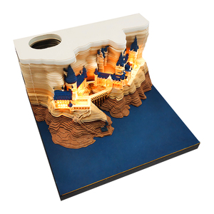 3D立体笔记纸雕建筑模型桌面装饰客厅装饰品魔堡记事本 - Product Image 1