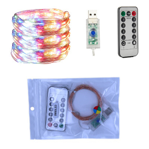 Cable de cobre para luces LED, cadena de luces LED con Control remoto, conexión USB, funciona con batería, temporizador de 8 modos, resistente al agua - Product Image 6