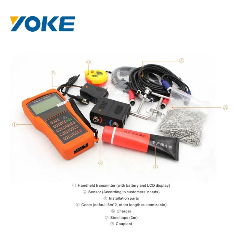 YOKE 휴대용 초음파 물 유량계 휴대용 초음파 액체 유량계 초음파 유량계 센서 가격