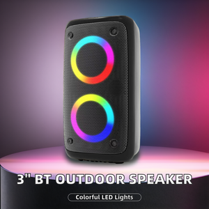 Dual 3 Inch BT Full Range Wireless Outdoor <strong>Speaker</strong> 10W Portable Microphones Parties <strong>Computer</strong> <strong>Use</strong> LED Communication Mini Design - Product Image 3
