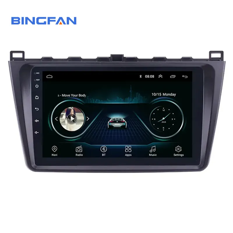 Autoradio Android 9.0, 8 cœurs, Navigation GPS, lecteur multimédia, stéréo, unité centrale, encastrable, pour voiture Mazda 6 (2008-2014)